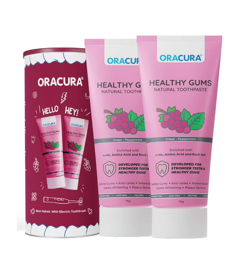 ORACURA Healthy Gums Natural Toothpaste (Grapes)  (Pack of 2)