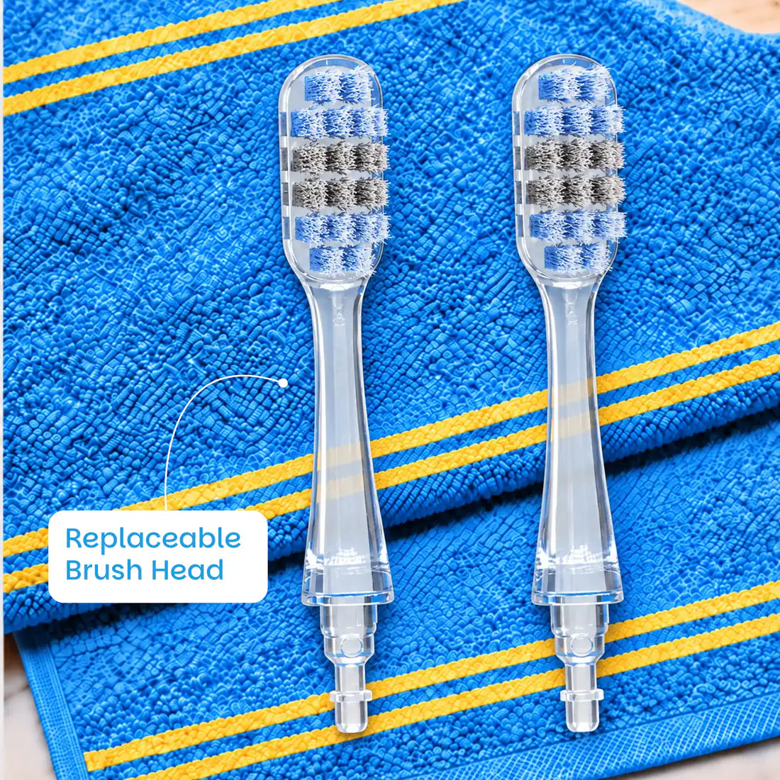 MB100 Replaceable Brushheads Manual Toothbrush – Blue – The replaceable brush head