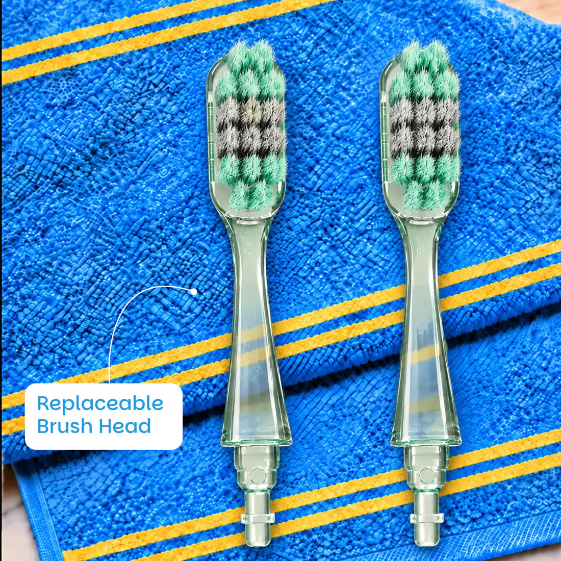 MB100 Replaceable Brushheads Manual Toothbrush – Green – The replaceable brush head