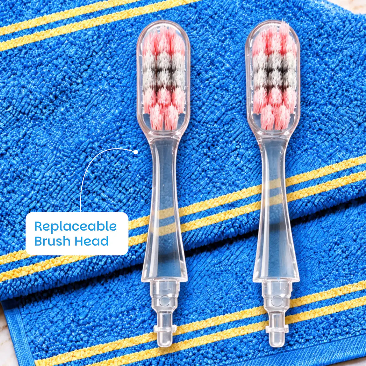 MB100 Replaceable Brushheads Manual Toothbrush – Peach – The replaceable brush head
