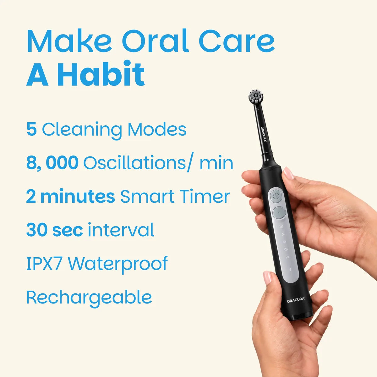 OB200 OptimalCare Oscillating Rechargeable Electric Toothbrush