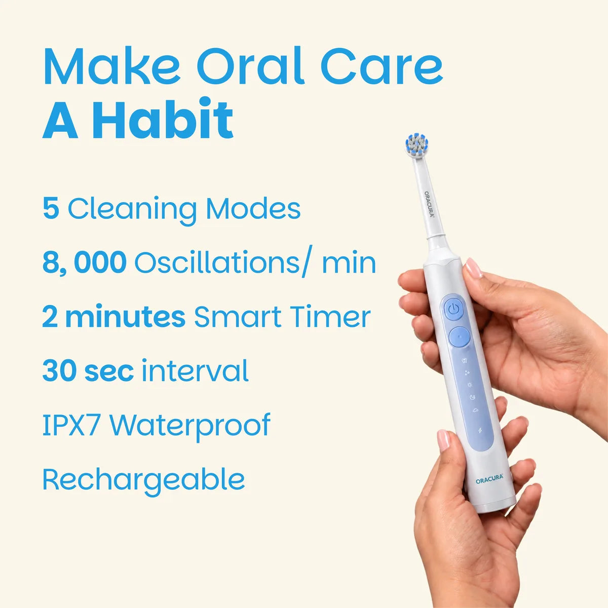 OB200 OptimalCare Oscillating Rechargeable Electric Toothbrush