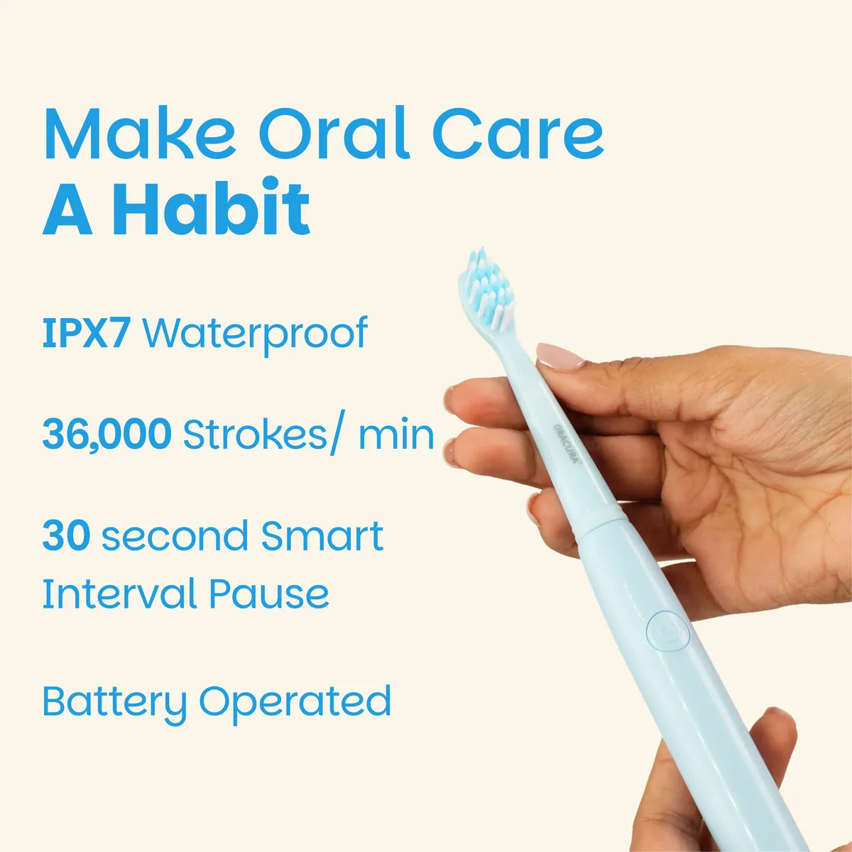 SB100 Sonic Lite Battery Operated Electric Toothbrush