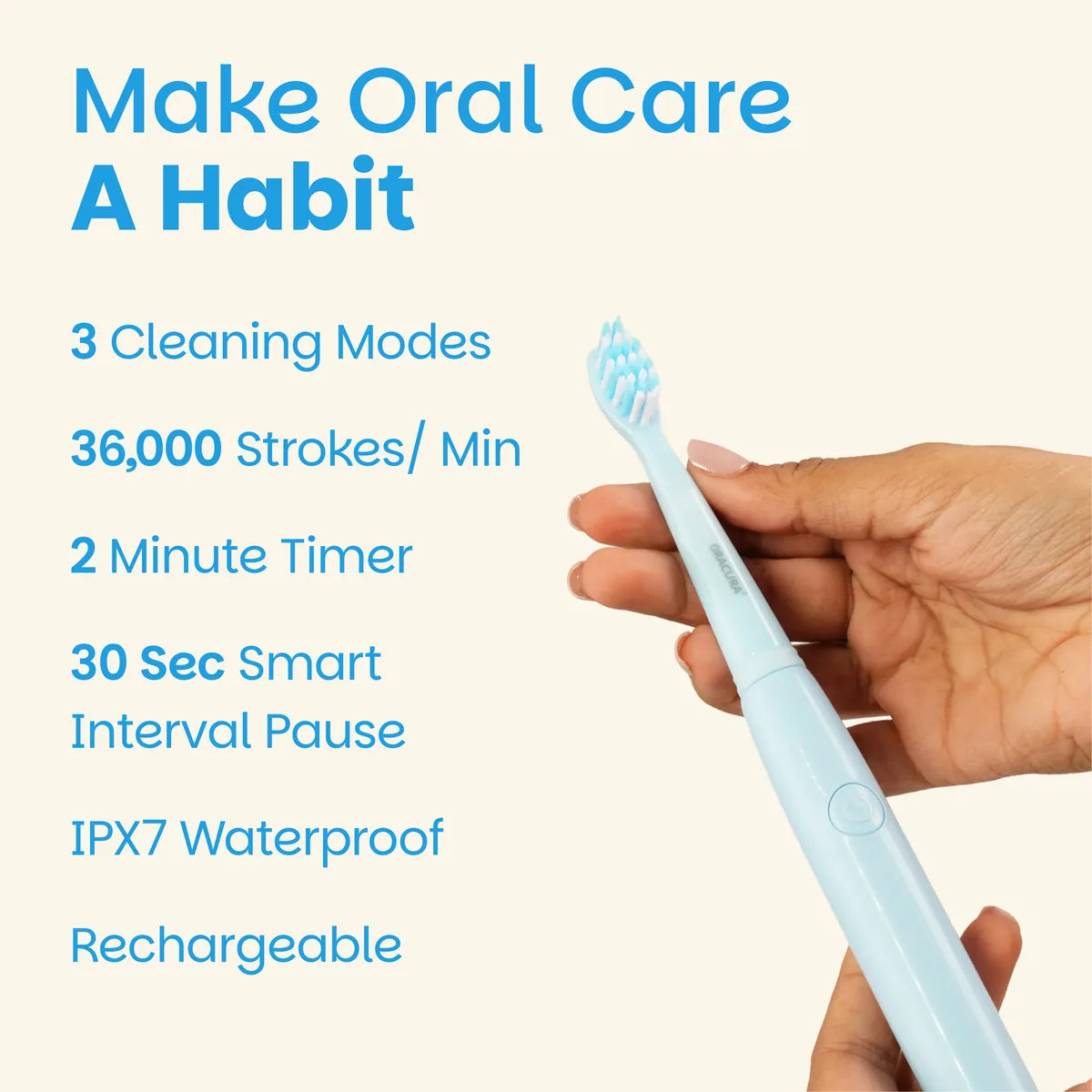 SB200 BeginCare Sonic Rechargeable Electric Toothbrush